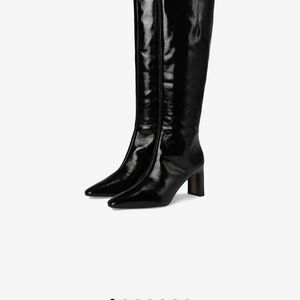 Sam Edelman Shiny Black Over the Kne